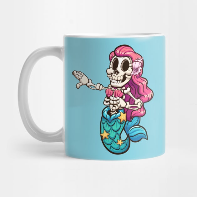 Skeleton mermaid by memoangeles